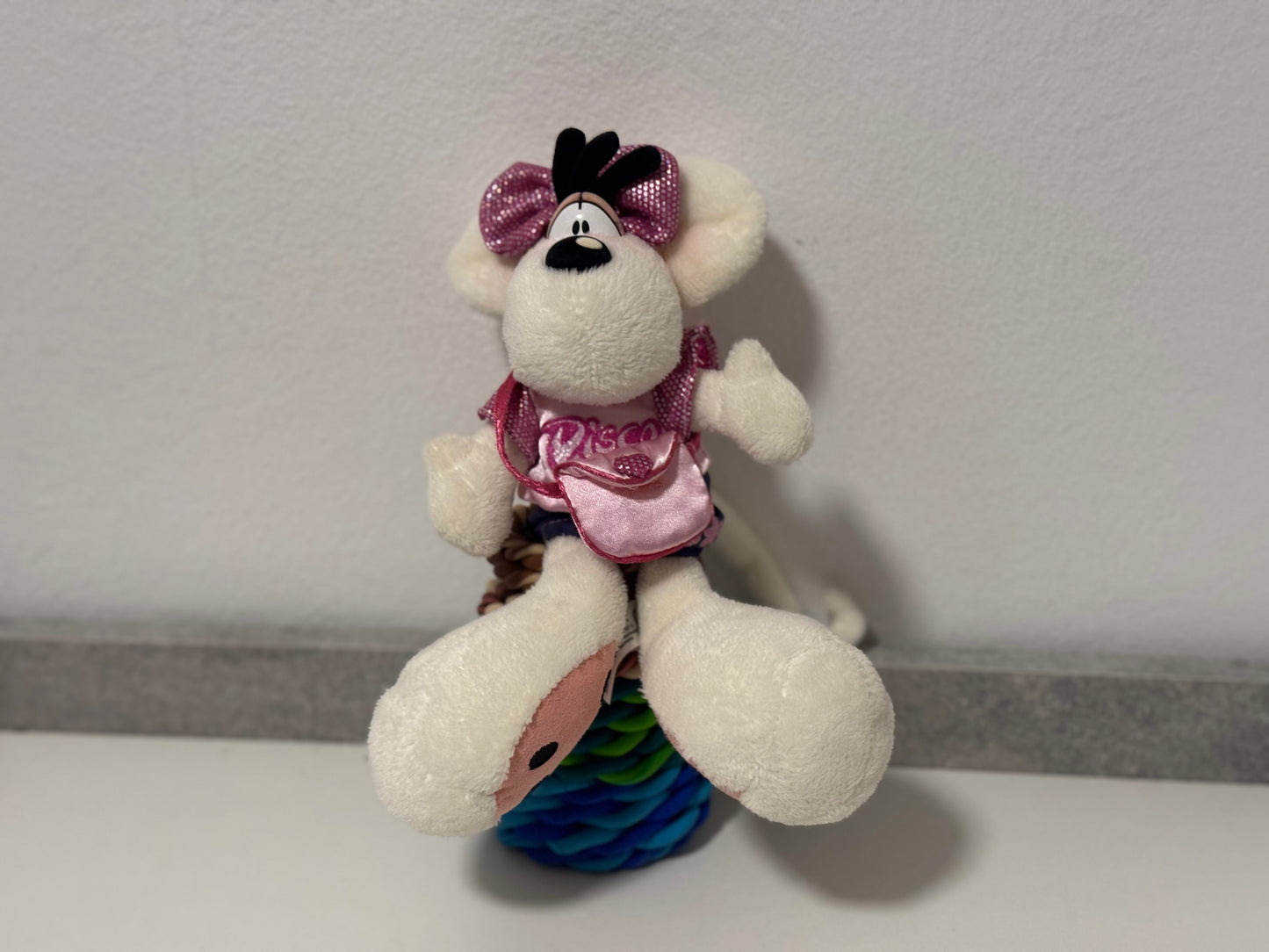 Diddlina Weiß mit Disco T-Shirt und Tasche Klein