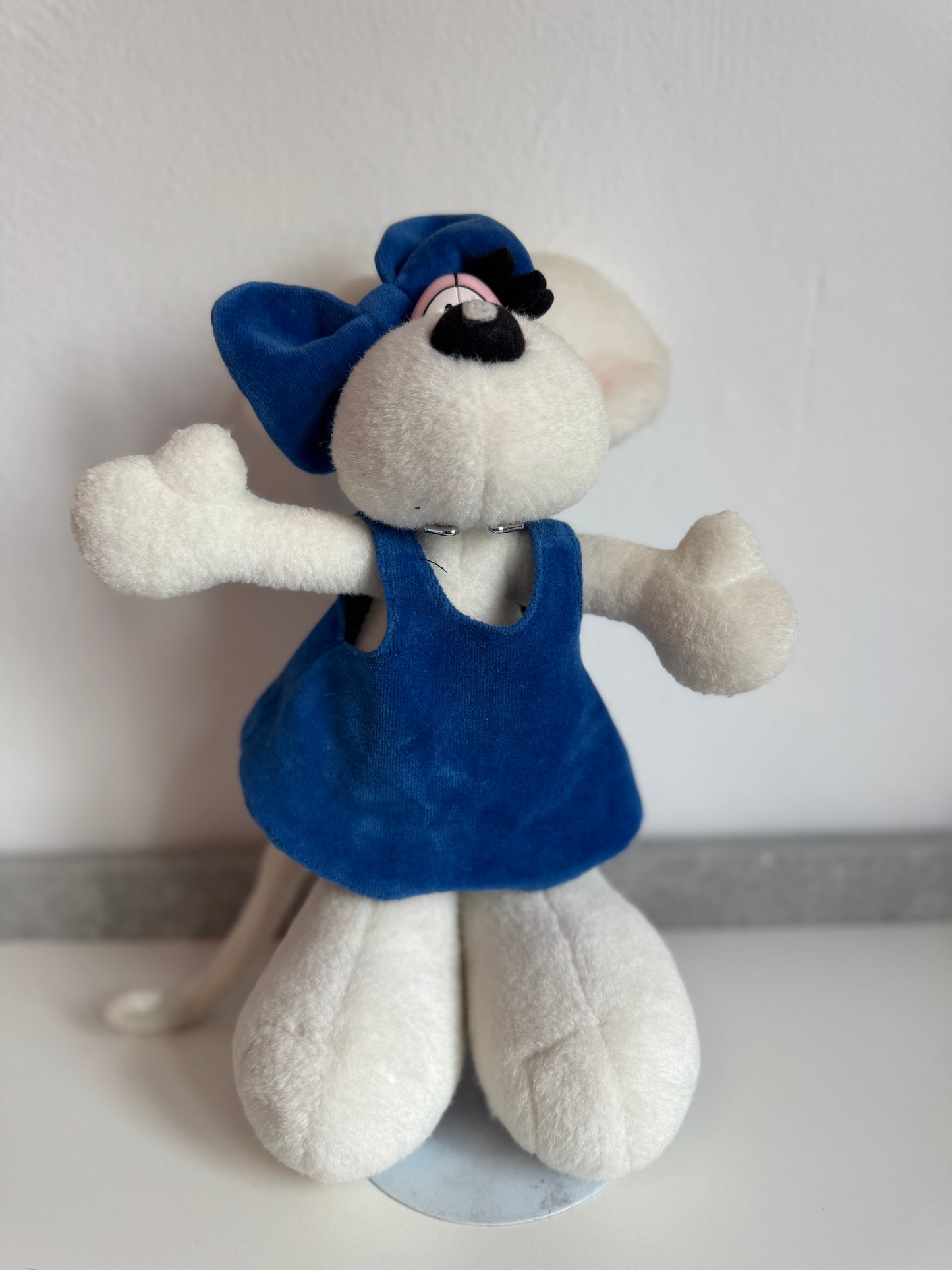 Diddlina mit Blauem Kleid und Schleife Groß