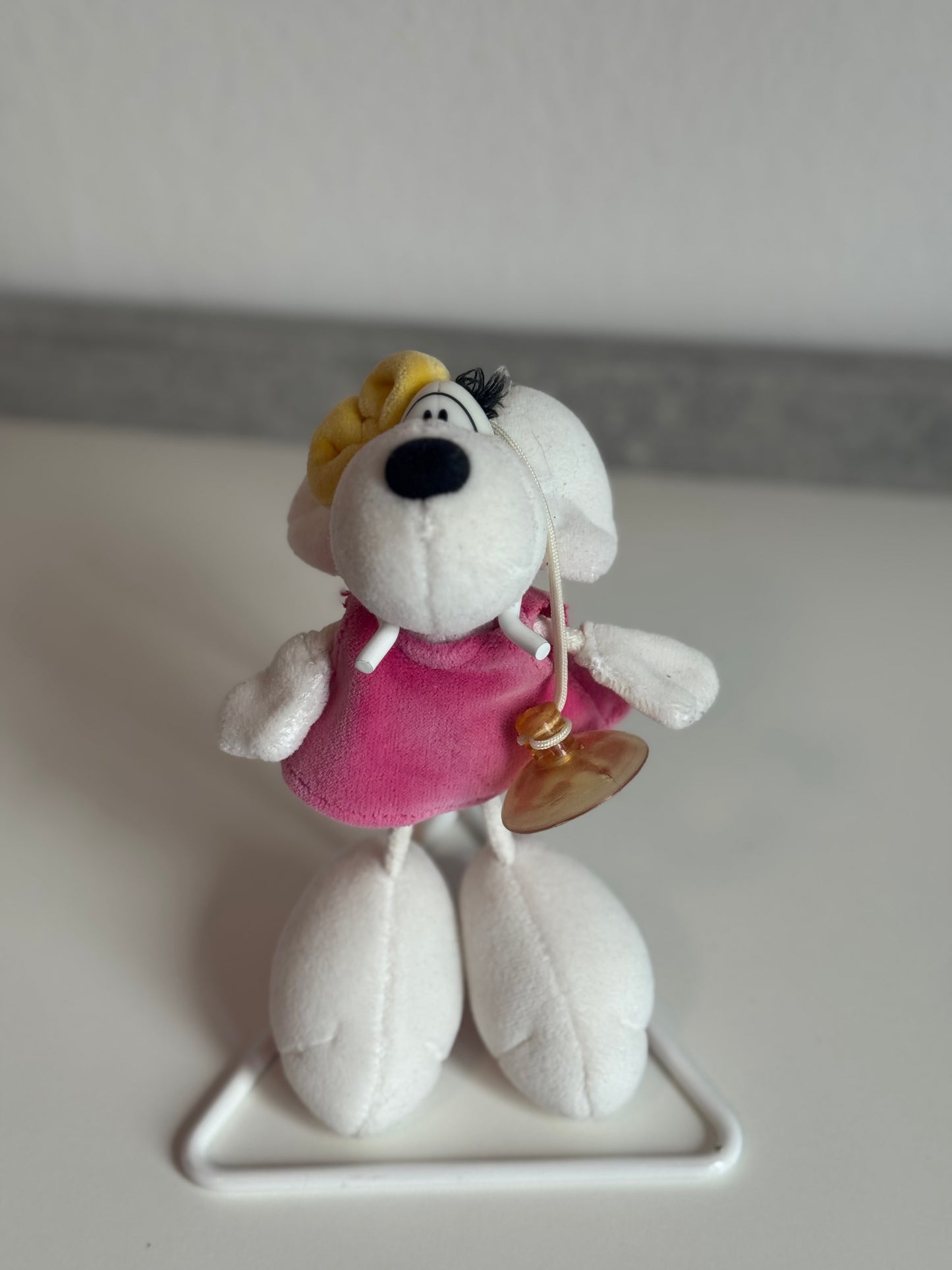 Diddlina-Anhänger mit Saugnapf Weiß Klein