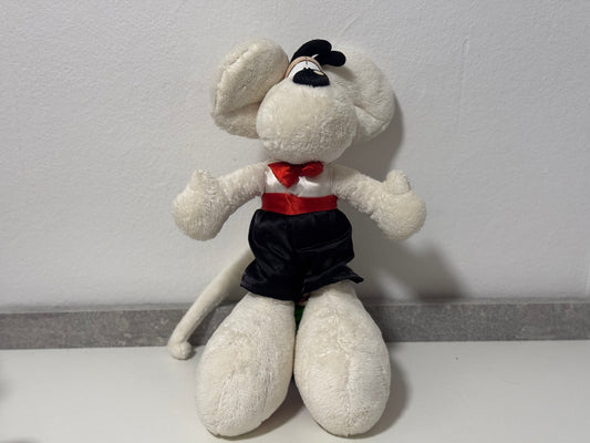 Diddl Weiß mit Schwarzer Hose und Roter Fliege