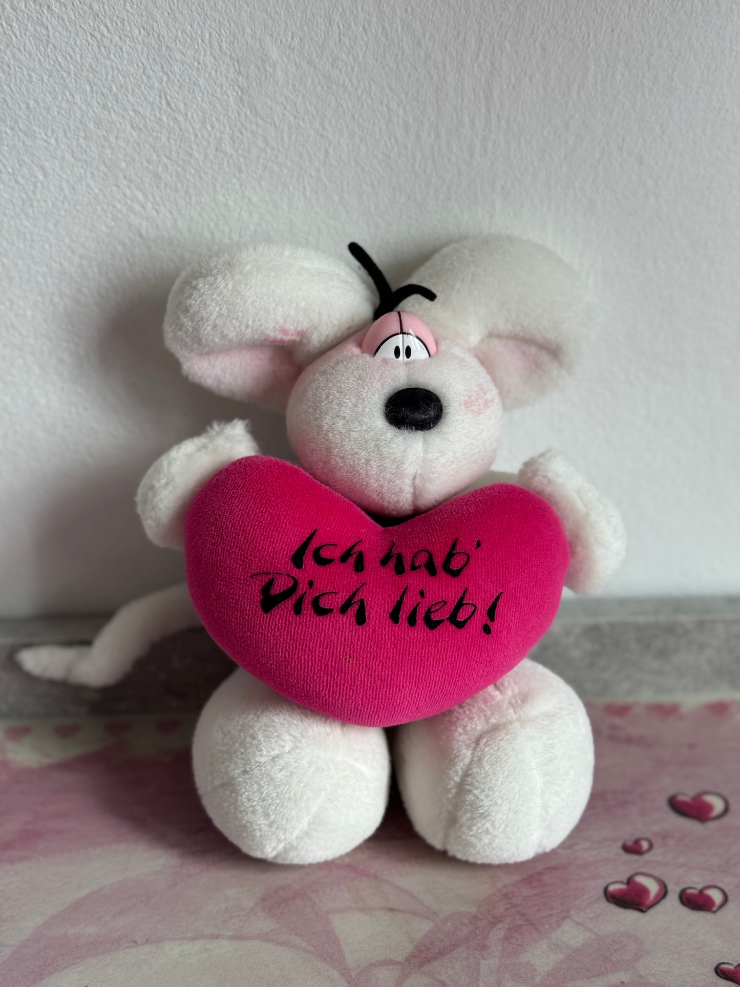 Diddl Weiß hab dich Lieb Herz