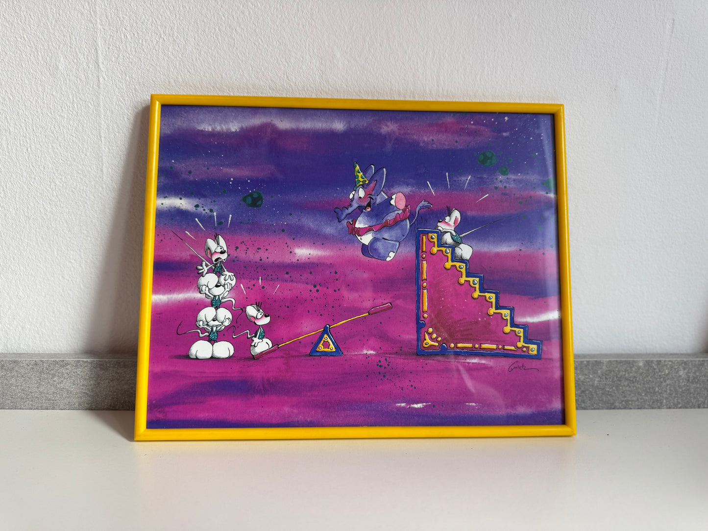 Diddl Bild Schleuderbrett Zirkuswippe